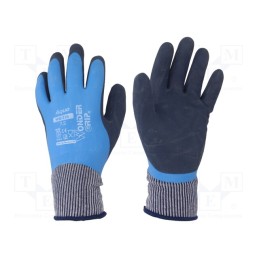 1 set x WONDER GRIP - 52965 - Protective gloves, Size: 7,S, blue, latex,polyamide, Aqua