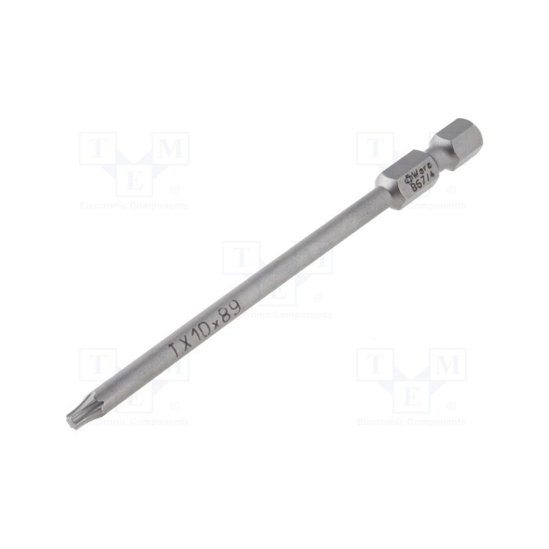 1 pcs x WERA - 5060186001 - Screwdriver bit, Torx®, TX10, Overall len: 89mm