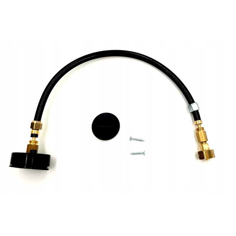 A set for refueling a 11kg camper cylinder