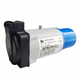 Camping adapter cee socket 13a 250v british