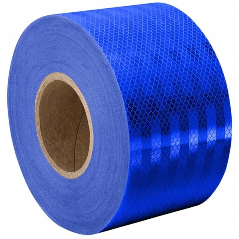 Reflective tape, self-adhesive foil, sticker, blue, 10 cm