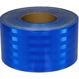 Reflective tape, self-adhesive foil, sticker, blue, 10 cm