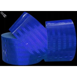 Reflective tape, self-adhesive foil, sticker, blue, 10 cm