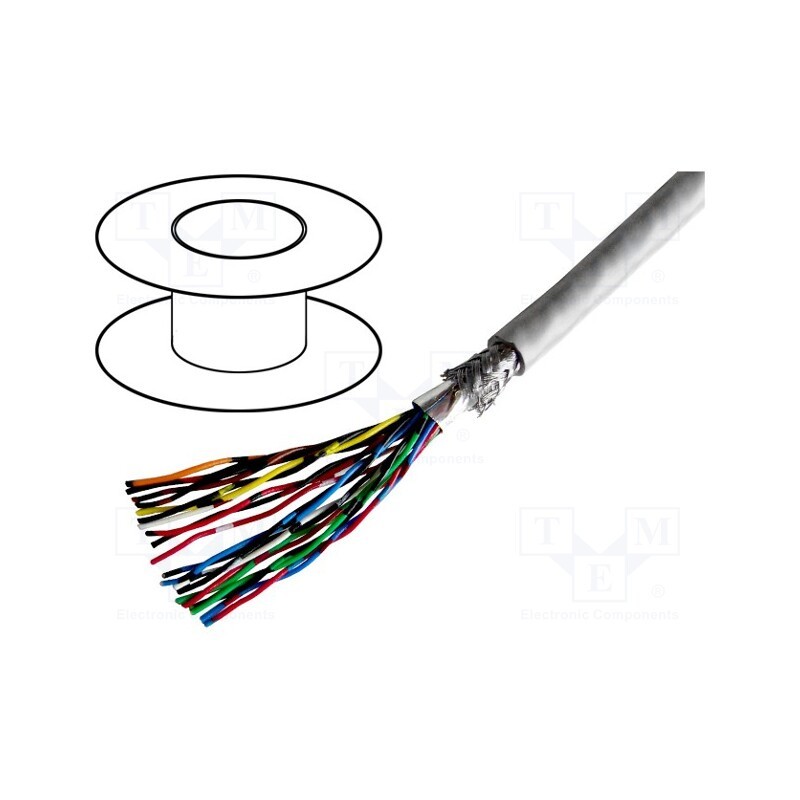 1 rol x 3M - 3600B/14 (100FT) - Wire, 7x2x28AWG, PVC, 50V, 30.5m, Earth core: none