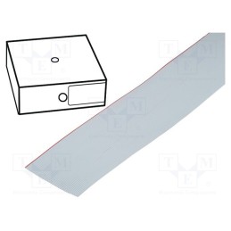 1 rol x 3M - 3365/34SF (100FT) - Wire: ribbon, 1.27mm, stranded, Cu, unshielded, PVC, grey, 30.5m