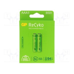 1 set x GP - 85AAAHCE-EB2 - Re-battery: Ni-MH, AAA,R3, 1.2V, 850mAh, ReCyko, blister, Ready2Use