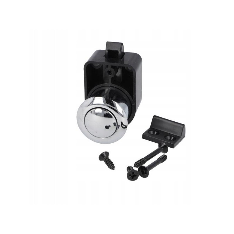 A push-in lock for the cabinets of a camper, a yacht, a camping site