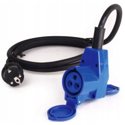 Cee connection, angle adapter 230v carbest 1 5m