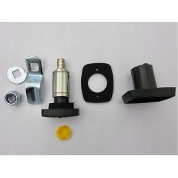 HSC storage compartment hatch service flap lock without insert