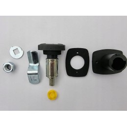 HSC storage compartment hatch service flap lock without insert