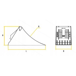 Wheel chock lock 198 mm e53 homologation