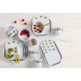 Dinner plate, Berger dots melamine plates, 25 cm