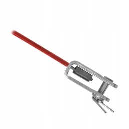 Brake safety cable, trailer skidder, emergency hook, knott, 1m ramp