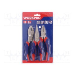 1 set x Workpro - W001312 - Kit: pliers, universal, 3pcs.