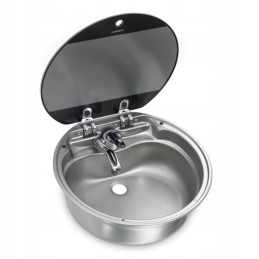 Round sink with glass cover sng 420 dometic