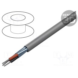 1 rol x ALPHA WIRE - 78103 SL005 - Wire, EcoCable Mini, 3x28AWG, Al-PET foil, MPPE, dark grey, 300V