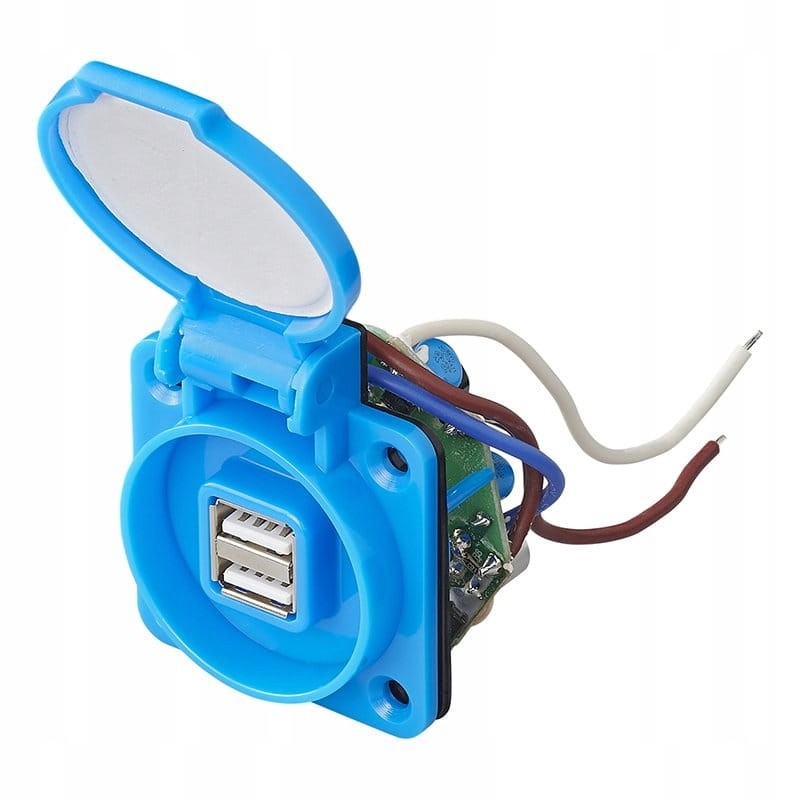 2xUSB 2 1 socket with flap for camping lamper