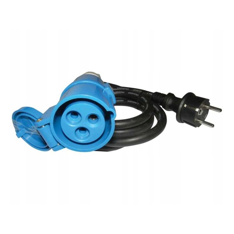 Straight cee adapter 3x2 5mm schuko cee plug 1 5m