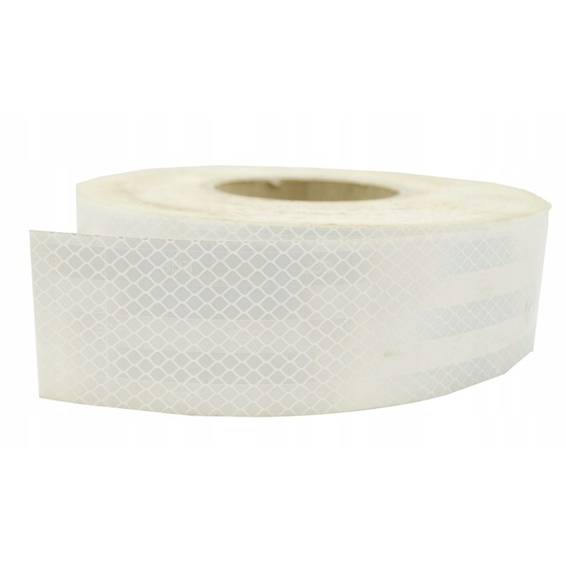 White reflective tape for a tractor