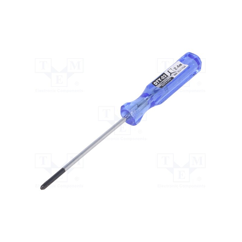 1 pcs x ENGINEER - DTY-03 - Screwdriver, Y (TP), Y2,4, Blade length: 75mm, Overall len: 146mm