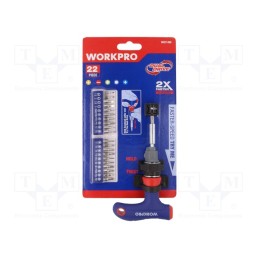 1 set x Workpro - W021408 - Kit: screwdrivers, hex key,Phillips,slot,Torx®