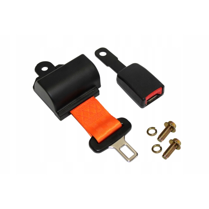 Orange safety belt for the stroller seat