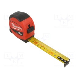 1 pcs x Milwaukee - 48227706 - Measuring tape, L: 5m, Width: 25mm, slim