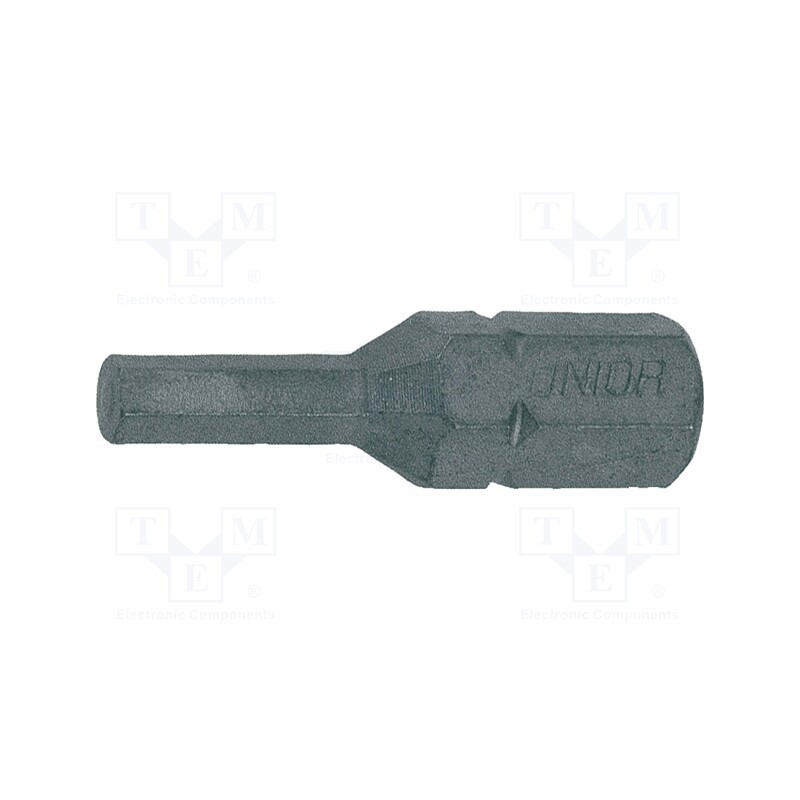1 pcg x UNIOR - 602431 - Screwdriver bit, hex key, HEX 5mm, Overall len: 30mm, 3pcs.