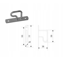 Hook, grip, guide, French handle, 10 pcs