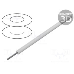1 rol x ALPHA WIRE - 1855/19 WH001 - Wire, HookUp Wire, stranded, Cu, 22AWG, PVC, white, 600V, 305m