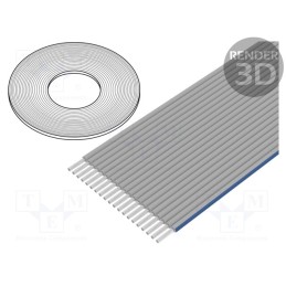 1 rol x 3M - HF365/25 (100FT) - Wire: ribbon, 1.27mm, stranded, Cu, unshielded, PO, light grey