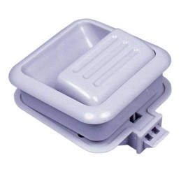 Gray furniture lock for camper trailer cabinets