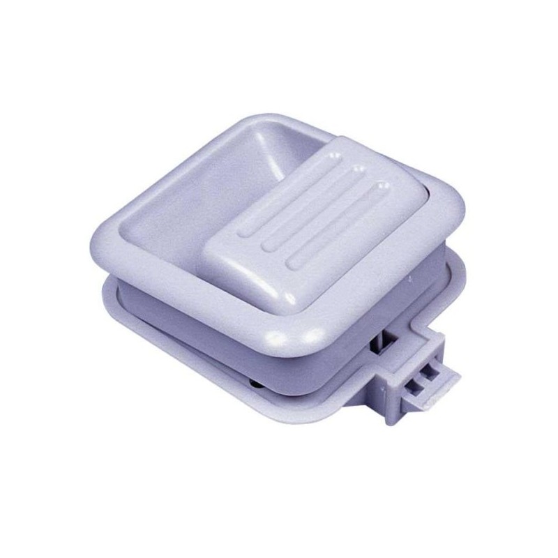 Gray furniture lock for camper trailer cabinets