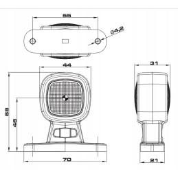 Small LED semi-trailer marker lamp
