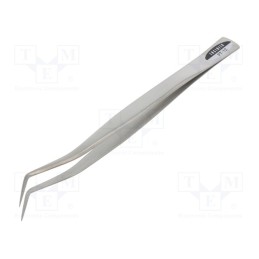 1 pcs x ENGINEER - PT-12 - Tweezers, 160mm, universal, Blades: curved, Blade tip shape: sharp
