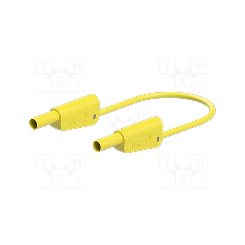1 pcs x STu00c4UBLI - 66.2016-02524 - Test lead, 32A, banana plug 4mm,both sides, Urated: 1kV, yellow