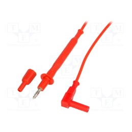 1 pcs x ELECTRO-PJP - 4412-PHI4-IEC-100-RT - Test lead, 20A, probe tip,banana plug 4mm, with protection, red