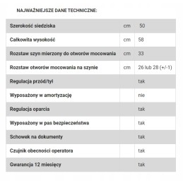 Toyota forklift operator seat