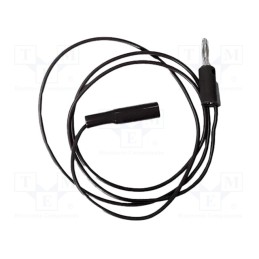1 pcs x MUELLER ELECTRIC - BU-2031-A-12-0 - Test lead, 5A, banana plug 4mm,aligator clip, Urated: 600V, black