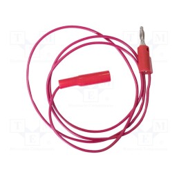 1 pcs x MUELLER ELECTRIC - BU-2031-A-24-2 - Test lead, 5A, banana plug 4mm,aligator clip, Urated: 600V, red