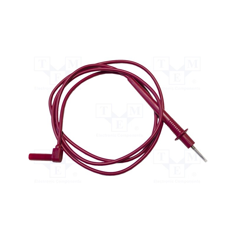 1 pcs x MUELLER ELECTRIC - BU-2241-D-48-2 - Test lead, 20A, probe tip,angular banana plug 4mm, Urated: 1kV