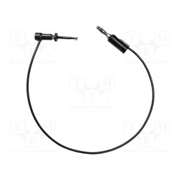 1 pcs x MUELLER ELECTRIC - BU-1420-A-12-0 - Test lead, 3A, clip-on hook probe,banana plug 4mm, Urated: 300V