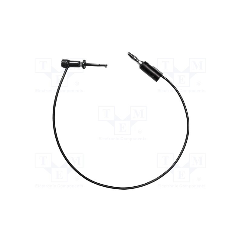 1 pcs x MUELLER ELECTRIC - BU-1420-A-12-0 - Test lead, 3A, clip-on hook probe,banana plug 4mm, Urated: 300V