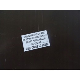 Trailer warning board 113x20