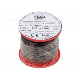 1 rol x INDEL - DNE2,7-200G - Coil wire, single coated enamelled, 2.7mm, 0.2kg, -65÷200°C