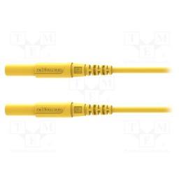 1 pcs x SCHu00dcTZINGER - MSFK A341 / 1 / 200 / GE - Test lead, 16A, banana plug 4mm,both sides, with protection