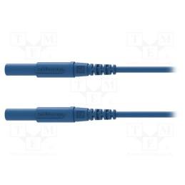 1 pcs x SCHu00dcTZINGER - MSFK A341 / 1 / 200 / BL - Test lead, 16A, banana plug 4mm,both sides, with protection