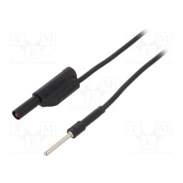 1 pcs x SCHu00dcTZINGER - AL 8323 / 1 / 100 / SW - Test lead, 19A, Len: 1m, black, Cond.cross sec: 1mm2