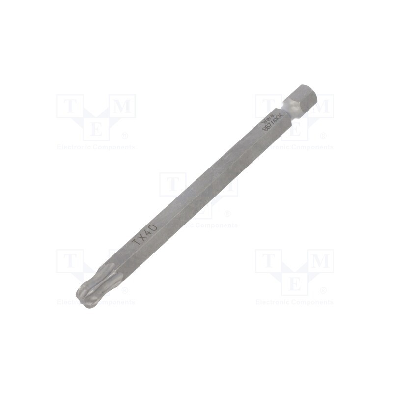1 pcs x WERA - 5059705001 - Screwdriver bit, spherical,Torx®, TX40, Overall len: 89mm