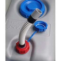 A hose with a DIN 61 nut for the water tank